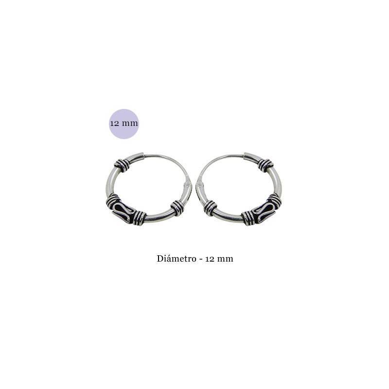 Boucles D Oreille En Argent Homme Anneau Travaill Diametre Mm