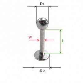 Dimentions du piercing levre